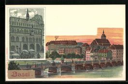 Basel, Rathaus, Alte Rheinbrücke