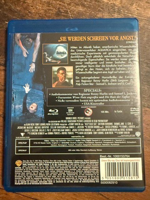 Alle DVDs: DEEP BLUE SEA ***** SAMUEL L JACKSON & THOMAS JANE .... – Neu (gemäss Beschreibung) aus Wollerau von NERO7000 1