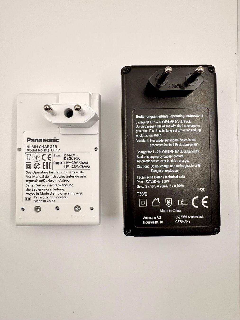Caricatori & Batterie: Ansmann Powerline2 Ladegerät für 9-V und Panasonic BQ-CC17 – Usato da Hermetschwil-Staffeln venduto da Mobile2013 4