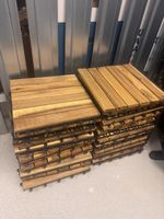 35x NEUE Holzfliesen Akazie 30x30cm Klickfliesen Terrasse Ba