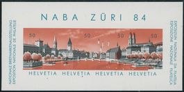 1984 - Naba Zürich - Block - Farbprobe - Abart - postfrisch