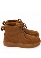 Brown Suede Moc-Toe Boots SEE by CHLOE