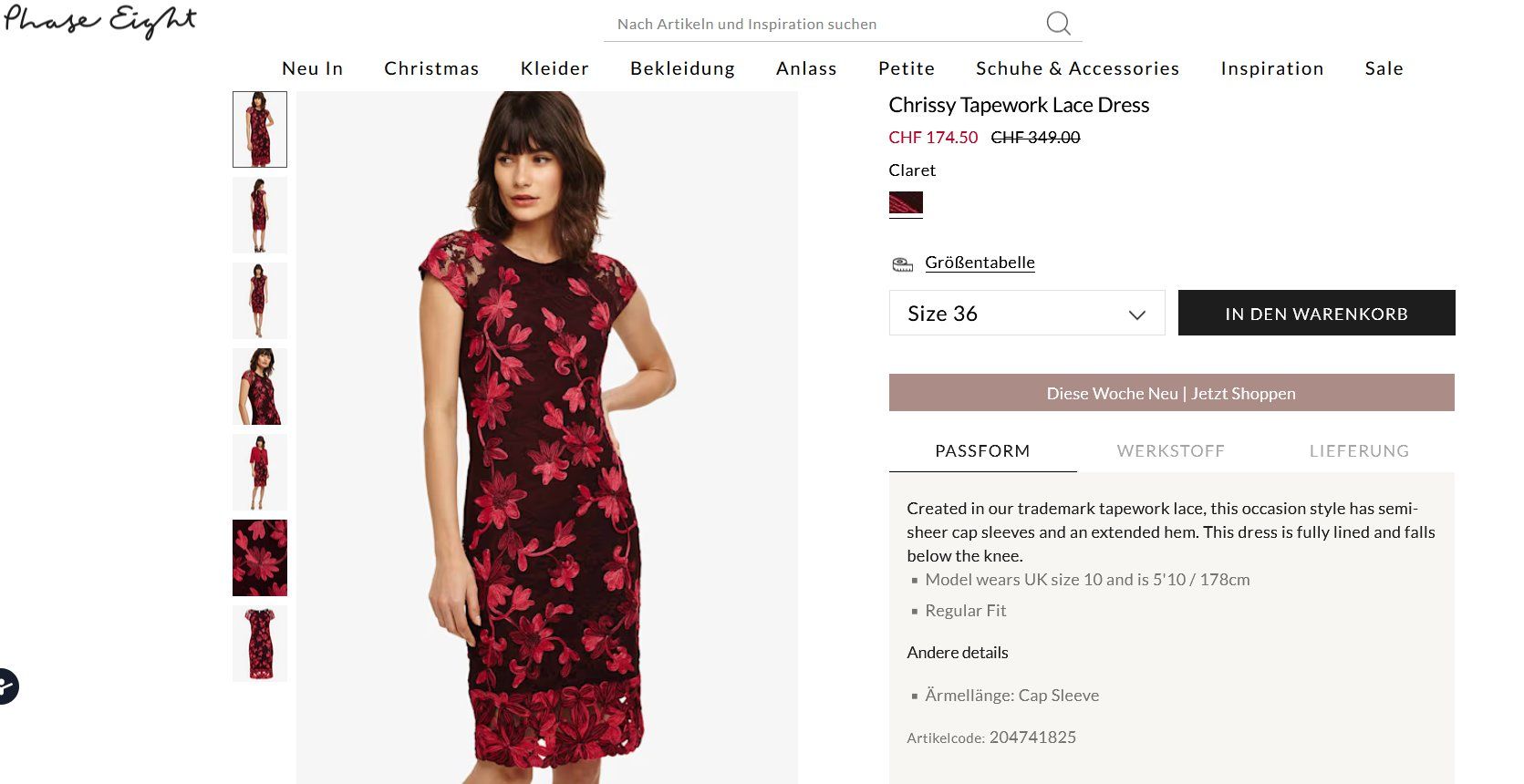 Phase Eight Vestiti: Enganliegendes Spitzenkleid – Usato da Menziken venduto da Ale.burri 2
