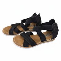 Sandali donna Bobs da Skechers neri taglia 39 1/2 usati