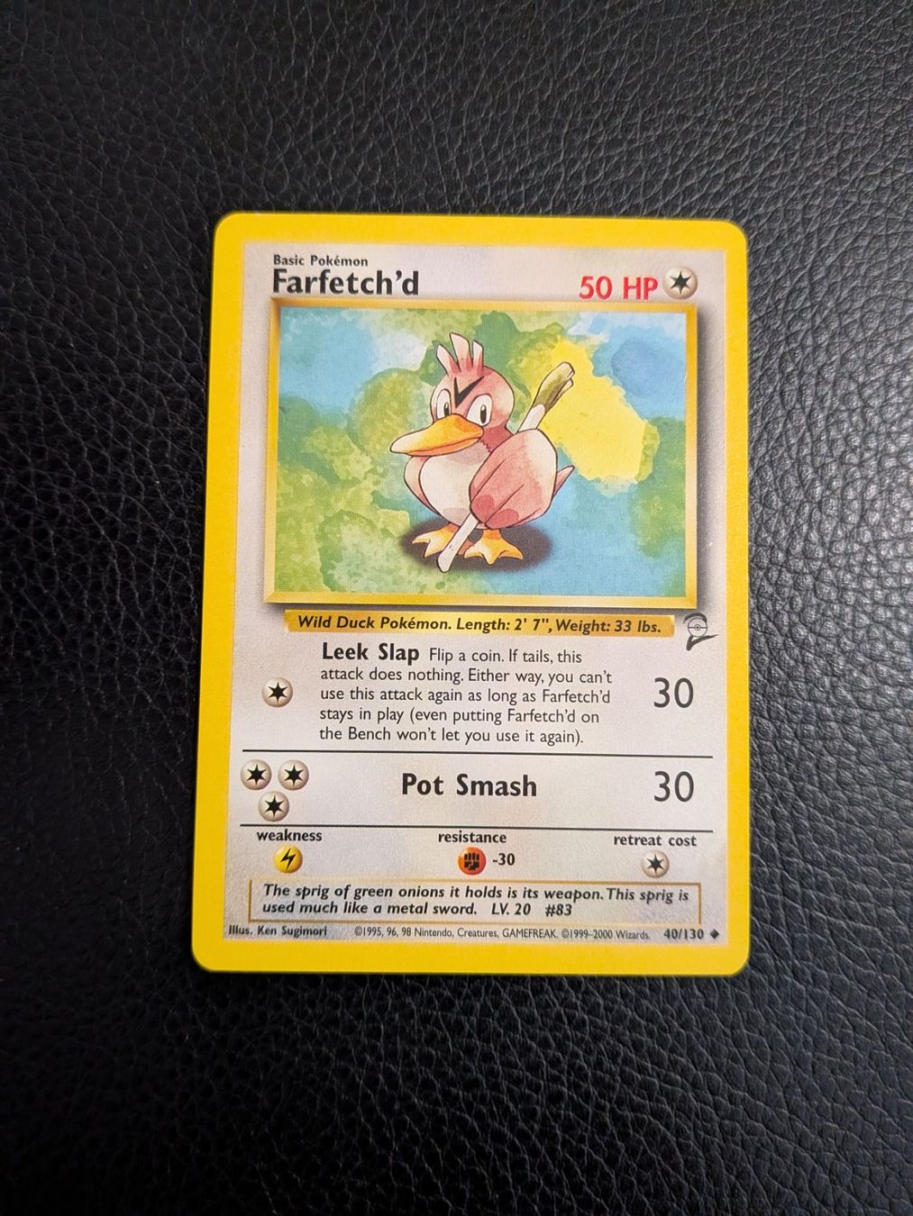 Pokémon Carte collezionabili: Base Set 2 Farfetch’d 40/130 Ab 1 – Usato da Paradiso venduto da Pkmn10