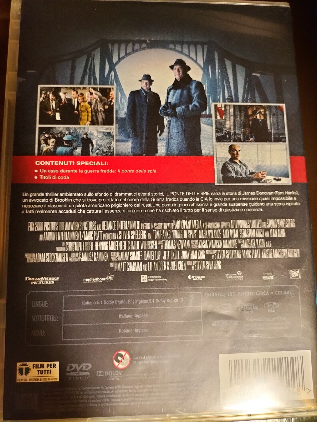 Tutti i DVDs: Dvd Il ponte delle spie – Nuovo (secondo la descrizione) da Penthalaz venduto da fed_5ypc 1