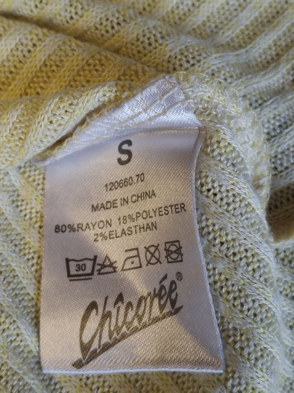 Pullover & Sweatshirts: Pull léger jaune pastel taille S marque Chicorée – Gebraucht aus Villiers von san_jn5w 5