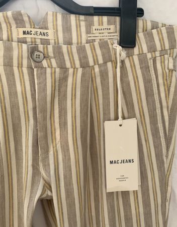 Superbe pantalon à pinces MAC JEANS 55%lin t.33 (t.40-41)