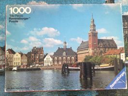 Puzzle, 1000 Teile, Ravensburger, Ostfries. Leer, Vintage