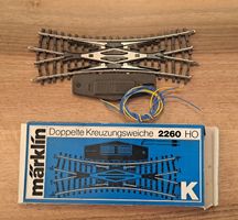 Märklin H0 K-Gleis 2260 doppelte Kreuzungsweiche elektrisch 