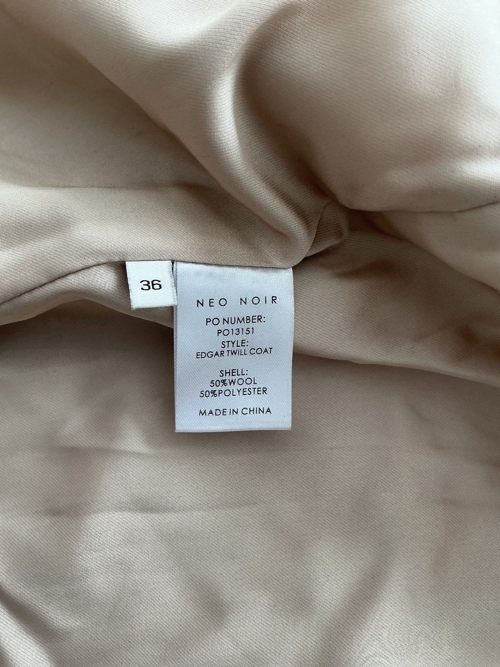 Cappotti: NEO NOIR EDGAR TWILL COAT – Usato da Zürich venduto da vesieber 3