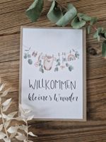 Glückwunschkarte zur Geburt  - Handgemacht - A6
