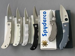 6 Stk. Spyderco Sammler Messer Bob Lum ,Jess Horn Seki  Neu