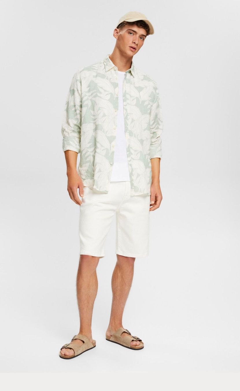 Esprit Camicie: Gemustertes Hemd aus 100% Leinen – Nuovo e nell'imballaggio originale da Wittenbach venduto da bes_k8vr 3