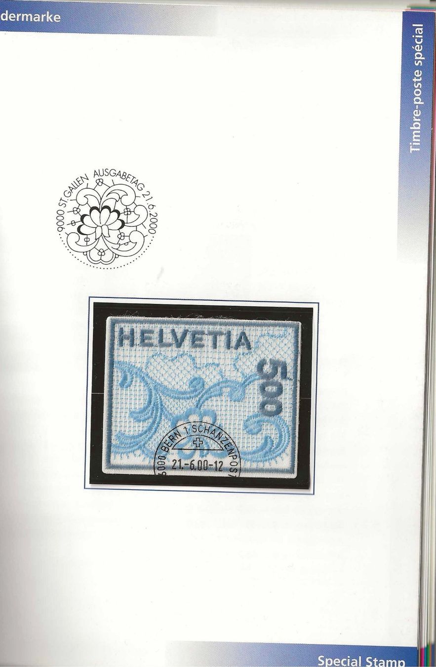 Tutti i francobolli: Jahrbuch 2000 mit Vignette Ersttag-Stempel – Usato da Zürich venduto da Philacat11 2