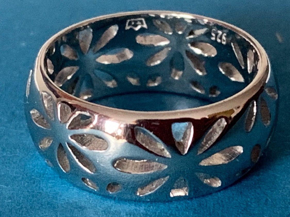 Anelli: Silberring Blumenmuster Gent (54) – Usato da Dittingen venduto da Bellevista