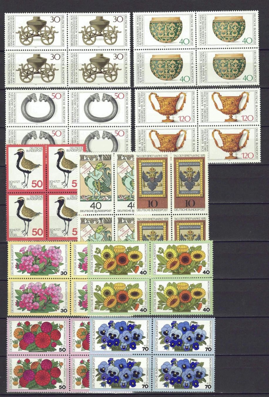 Tutti i francobolli: BRD 1976 Serie 4er-Blocks, postfrisch** – Usato da Basel venduto da Pfefferschootte 1