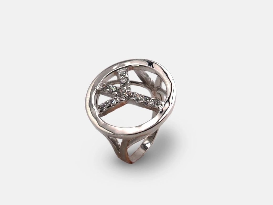Anelli: 925 Silber Ring mit Zirkonia Steinen, Grösse 56 – Nuovo e nell'imballaggio originale da Zürich venduto da schmuckeis 1