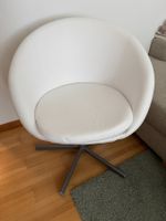 IKEA SKRUVSTA Drehstuhl, weiss, Kunstleder, wie neu