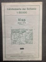 Wanderkarte Visp Blatt 274 1:50000 mit Reliefton