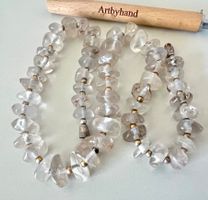 Vintage Bergkristall Nugget Collier - Unikat - 46 cm