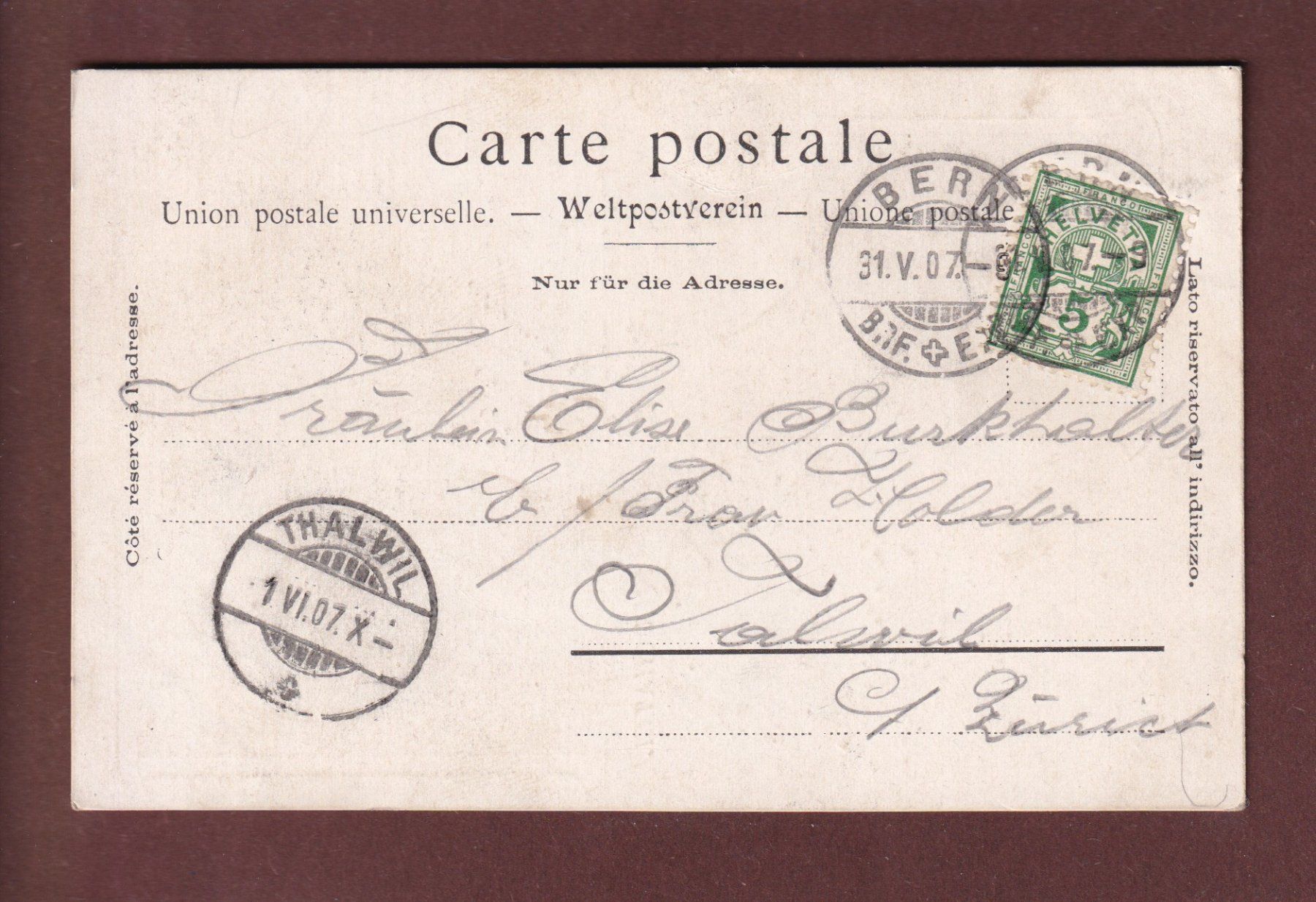 Cartoline postali: NEUCHÂTEL - Cave Chatenay - 1907 – Usato da Pully venduto da nicecards 1