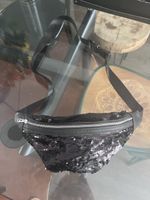 Sac banane à paillettes noir à sequins