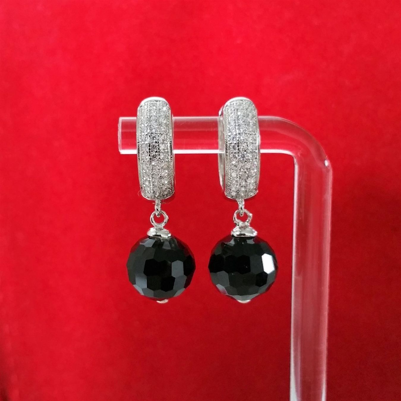 Orecchini pendenti & Orecchini a lobo: Montalin 925 Silber Creolen Noir – Nuovo e nell'imballaggio originale da Zürich venduto da Montalin2
