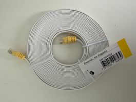 Câble Ethernet RJ45 Gigabit 5 m - Blanc - Neuf