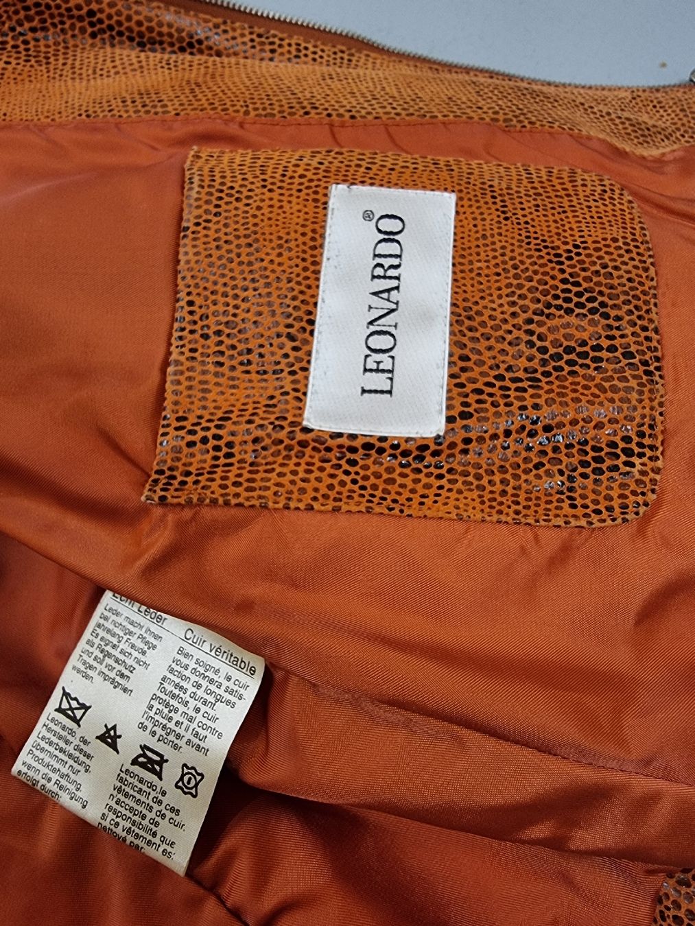 Giacche: Schicke Echtlederjacke gemustert Leonardo! – Usato da Samstagern venduto da UM94 5