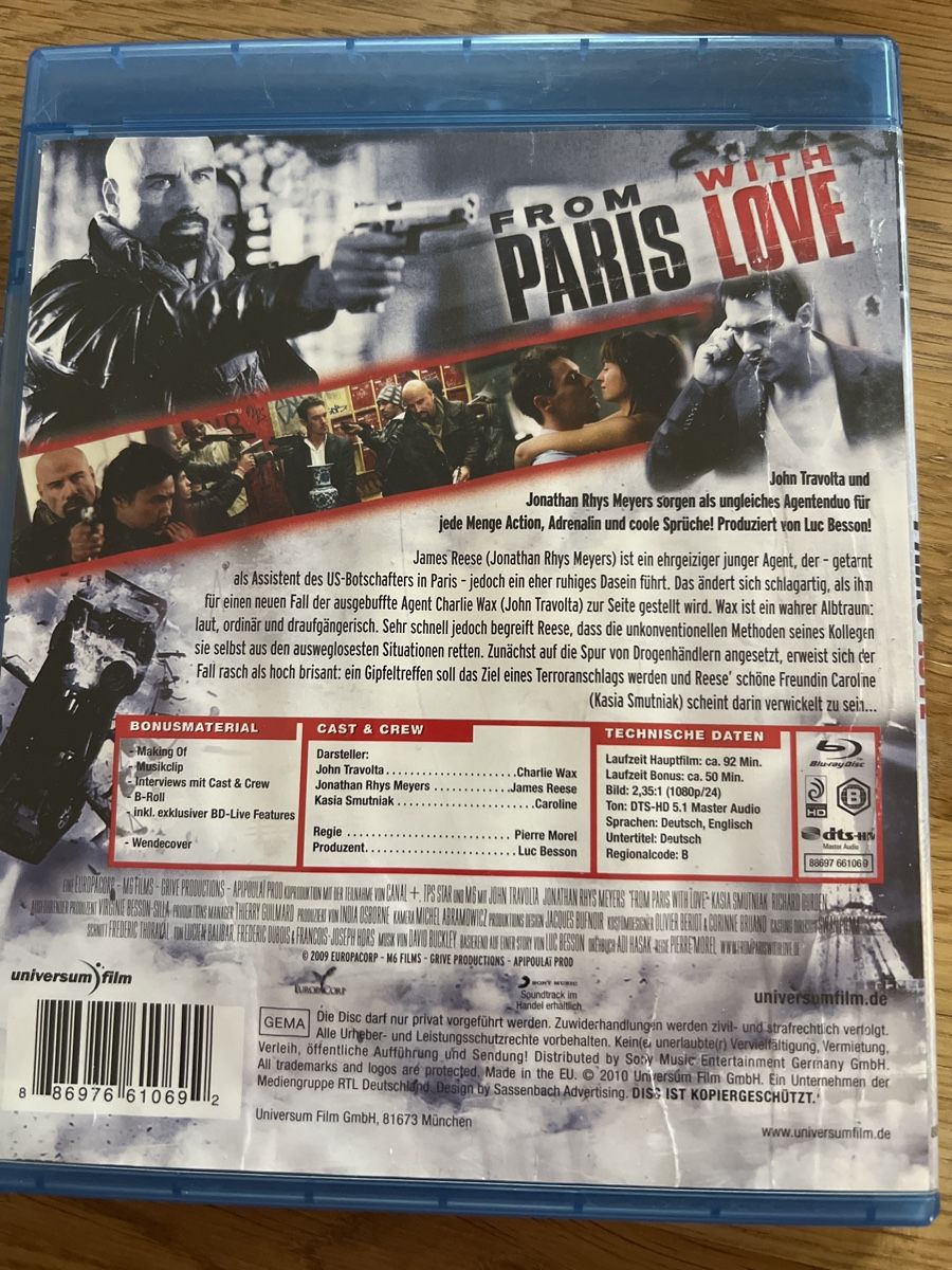 Tutti i DVDs: From Paris with Love – Usato da Steffisburg venduto da balboa_76 1