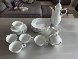 Weisses Meissen Teegeschirr