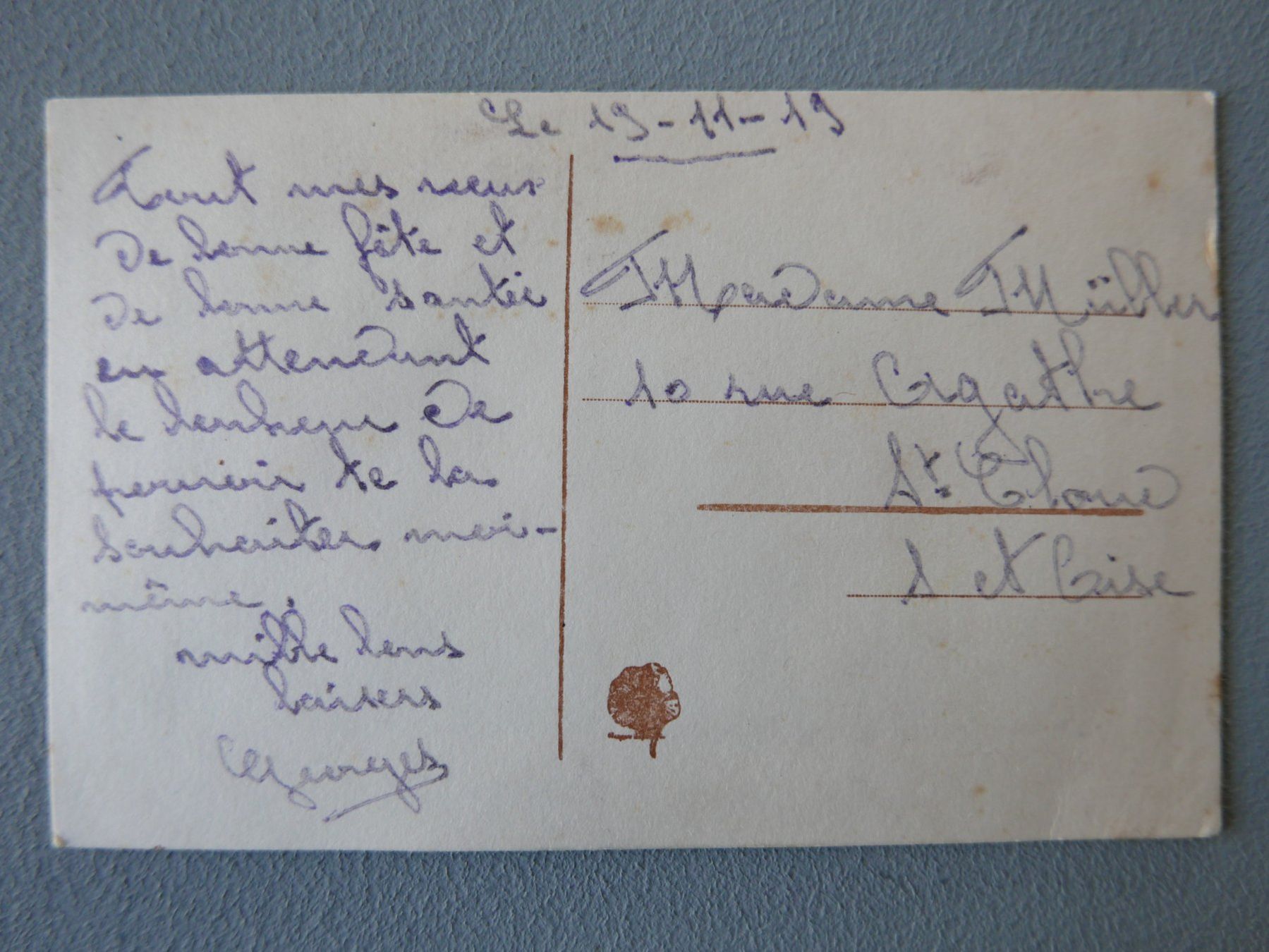Cartoline postali: 2 ALTE GESTICKTE GLÜCKWUNSCH ANSICHTSKARTEN – Usato da Balgach venduto da Zwischenraum 2