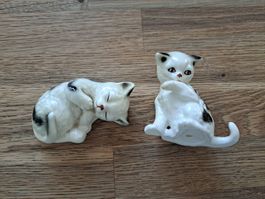 Katzenpaar aus Porzellan zu verkaufen.