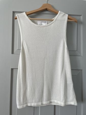 selected femme weisses top gestrickt