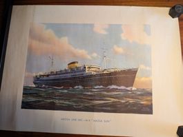 Arosa Sun Line -Poster, signierter Druck, Trieste 55