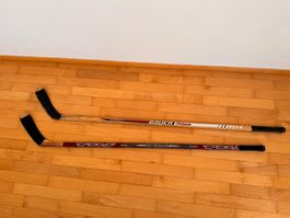 2 Eishockeyschläger CCM Vector V120 & Bauer 6500 inkl. Puck