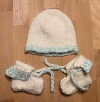 Babymütze und Schühchen - handgestrickt  - ab Geburt - NEU