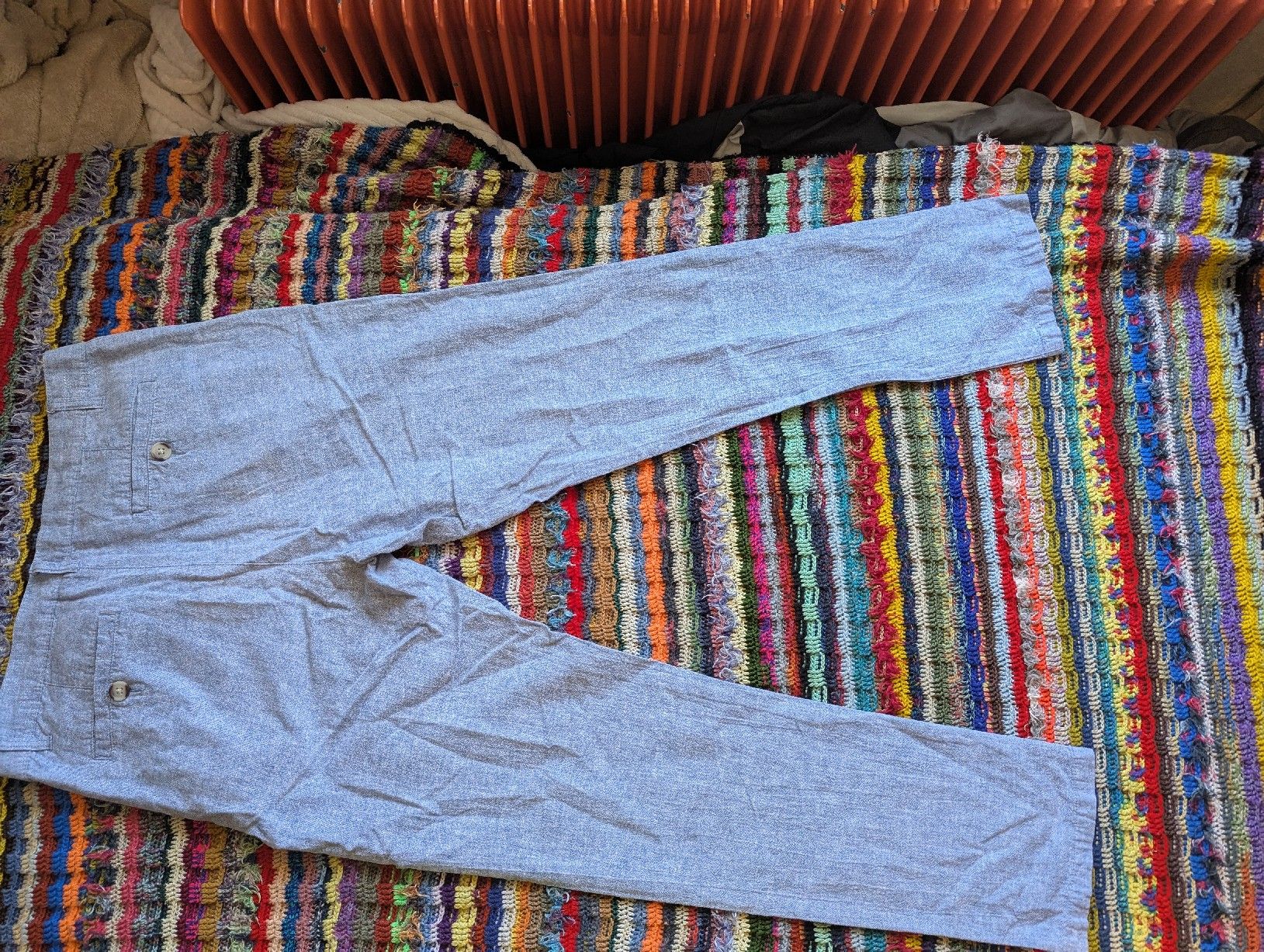 Pantalons: Hose Grösse 48 hellblau SU Straight Up – D'occasion à Oberdorf BL par tim_8f8z 1