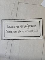 Deko Schild