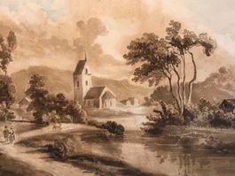 FANNY gutes antikes Aquarell signiert