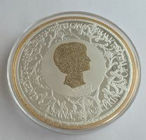 Münze Prinzessin Diana -  versilbert und teilvergoldet