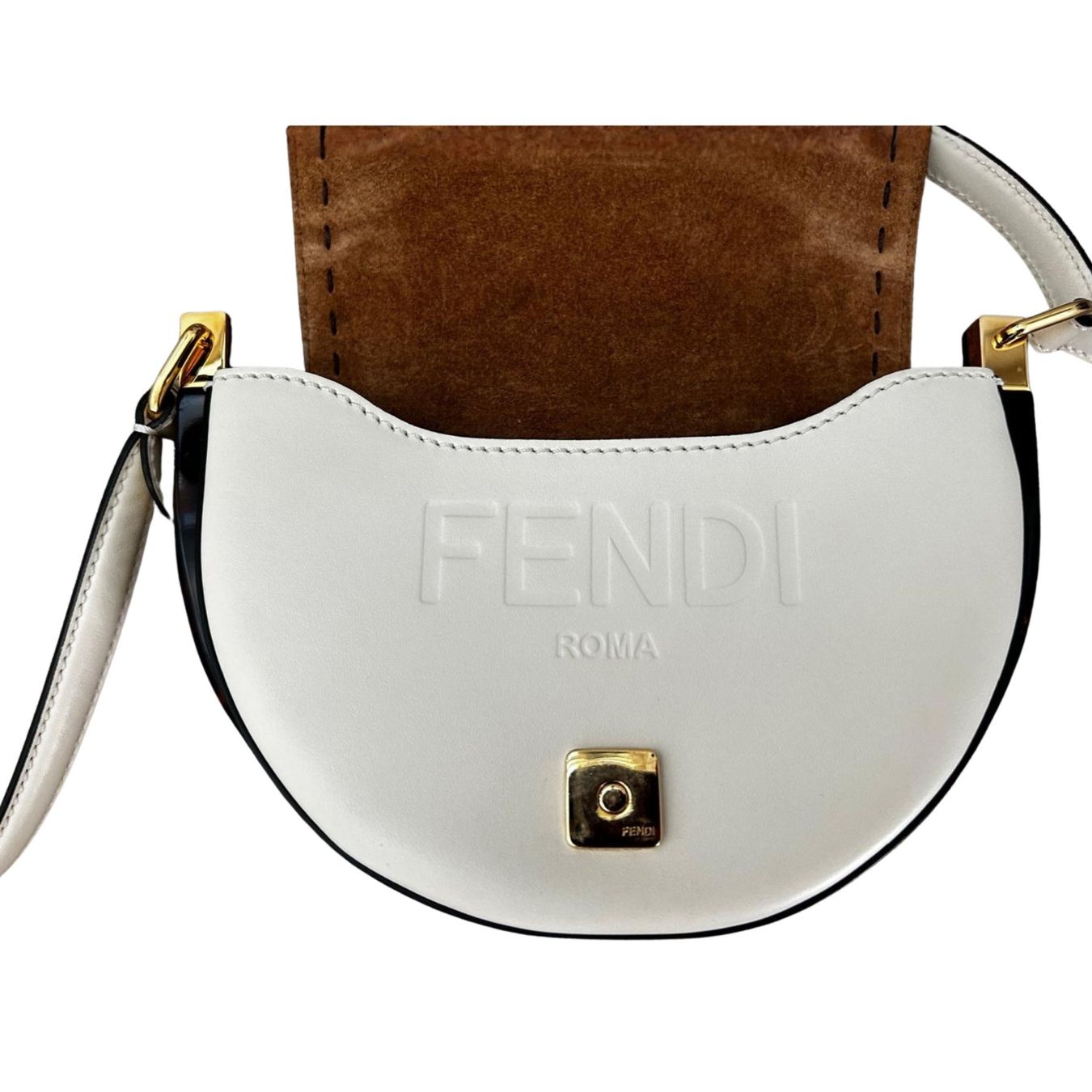 Fendi Borse da donna: Fendi Handtasche Moonlight Leder Weiss Gold – Nuovo (secondo la descrizione) da Oberarth venduto da SSS. 1