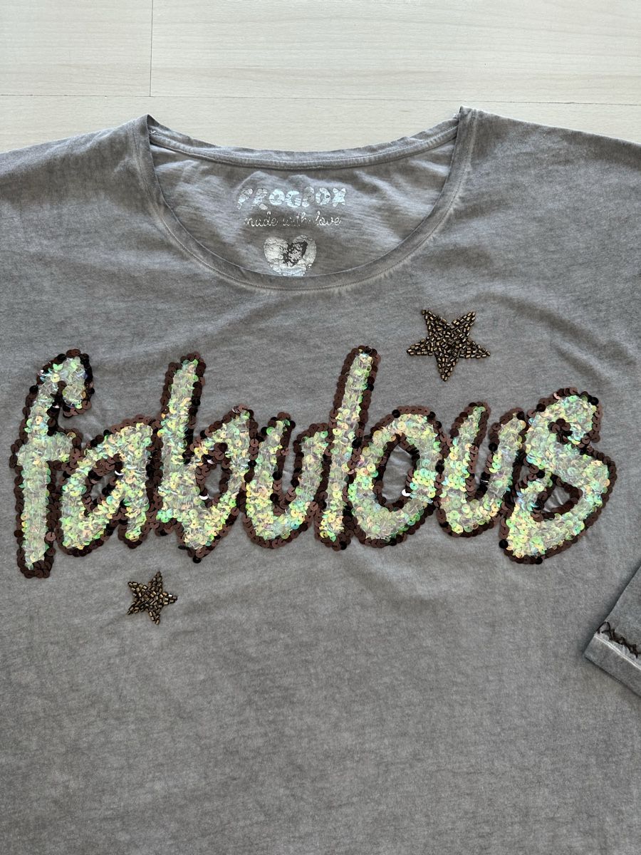 Top: Magnifique sweat-shirt FrogBox à paillettes L – Nuovo (secondo la descrizione) da Monthey venduto da Ben1 1