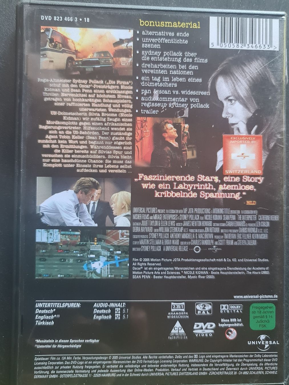 Alle DVDs: Die Dolmetscherin DVD 552 – Gebraucht aus Dintikon von Vexi 1