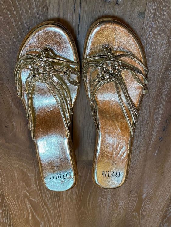 Sandales String Born Marron Clair - Taille 8 Femme, Occasion Bon état