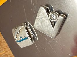 Silber Schmuck Set 925 Silber Delphin Sterling  Anhänger