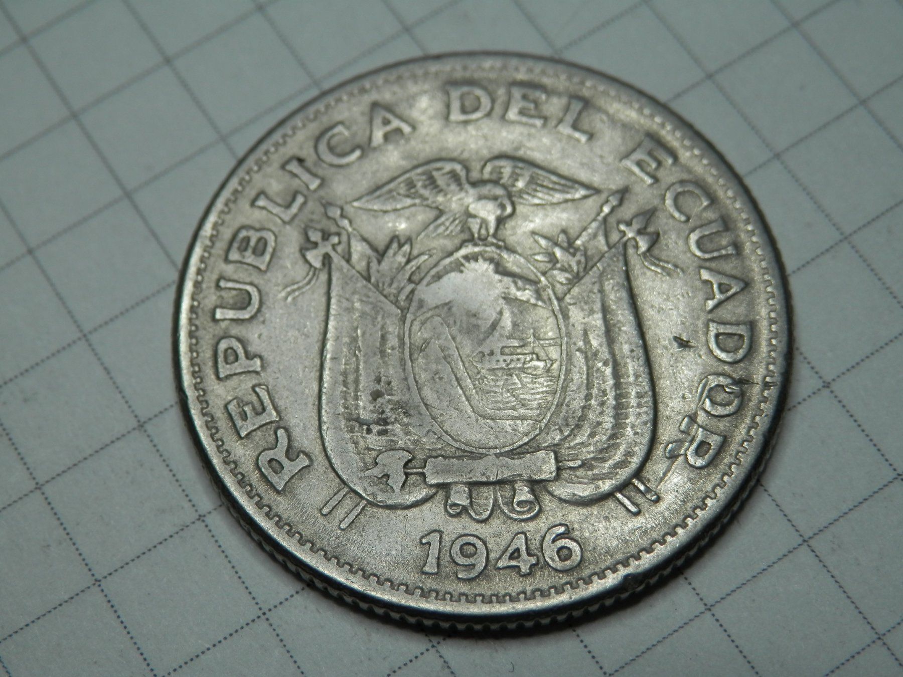 Tutti le monete: Ecuador  1 Sucre, 1946 – Usato da Weiach venduto da weiach81