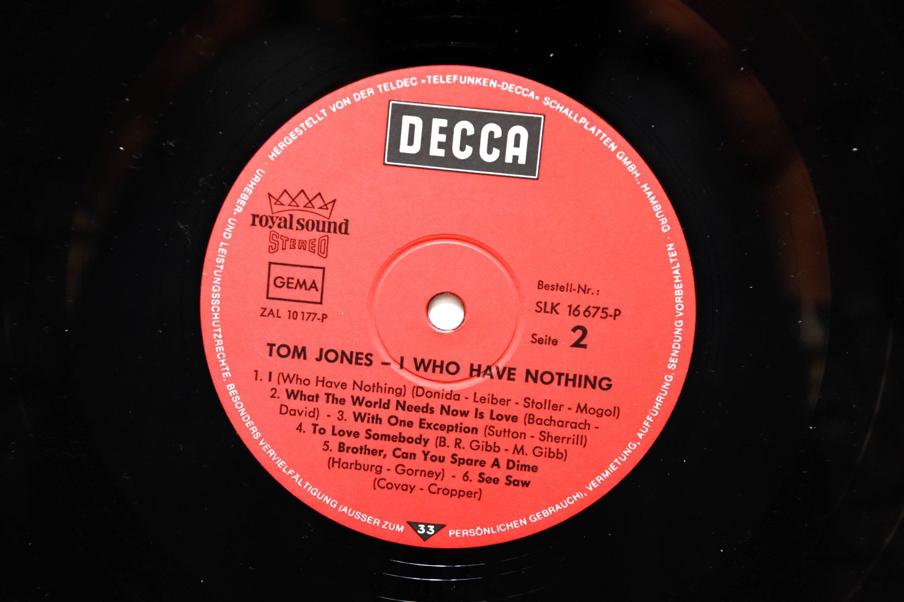 Schallplatten: Tom Jones - I Who Have Nothing – Gebraucht aus Belmont-sur-Yverdon von ag97 3