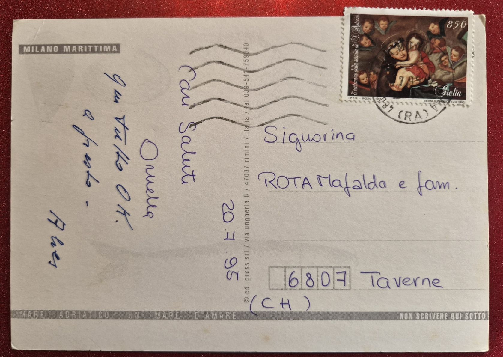 Cartoline postali: Milano Marittima Mehrbildkarte 1995 – Usato da Melchnau venduto da Arthurius 1